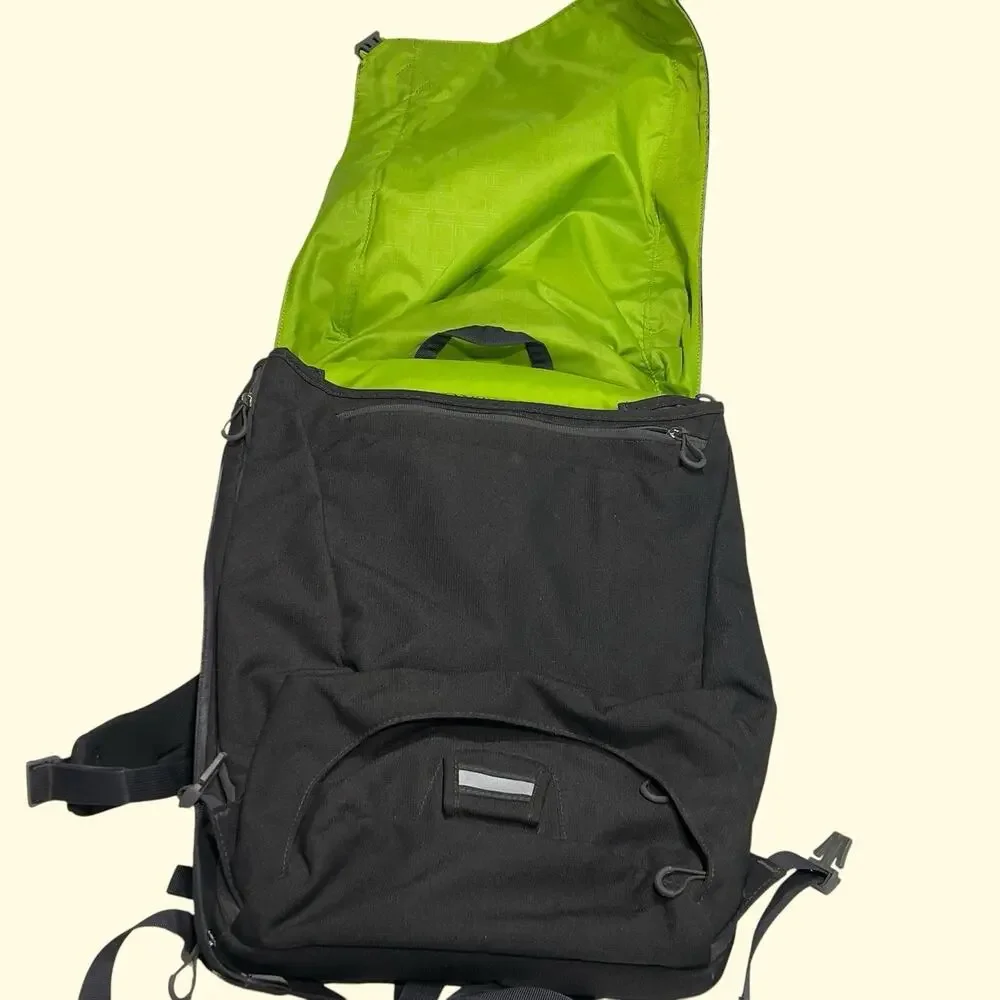 Osprey Transporter Panel Loader Backpack Charcoal Gray 20L Lime Green Laptop